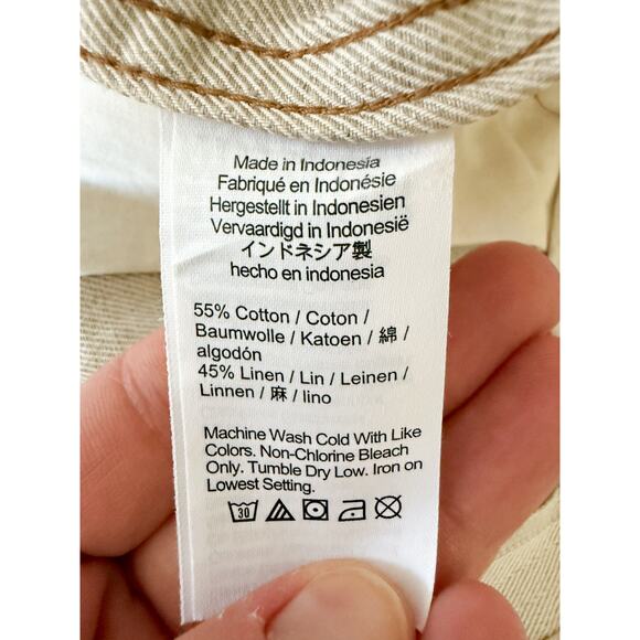 Madewell | NWT The Dean Easy Straight Pant in Bone | Sz 32 - Picture 11 of 12